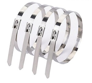 【送料無料】インシュロック タイ ラップ ステンレス 耐熱 耐候性 エキマニ 結束バンド シルバー 幅 4.6mm X 長さ 30cm 10本 業務用