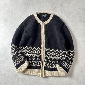 south2 west8 x canadian sweater s2w8 canadian sweater no collar zip cowtin jumper made in Canada 100% wool (S) black ●r-830