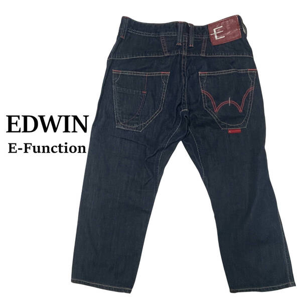 EDWIN エドウィン EG5095 siz.S (約76cm W30相当) E-Function クロップド 立体裁断 サルエル デニムパンツ メンズ ジーンズ
