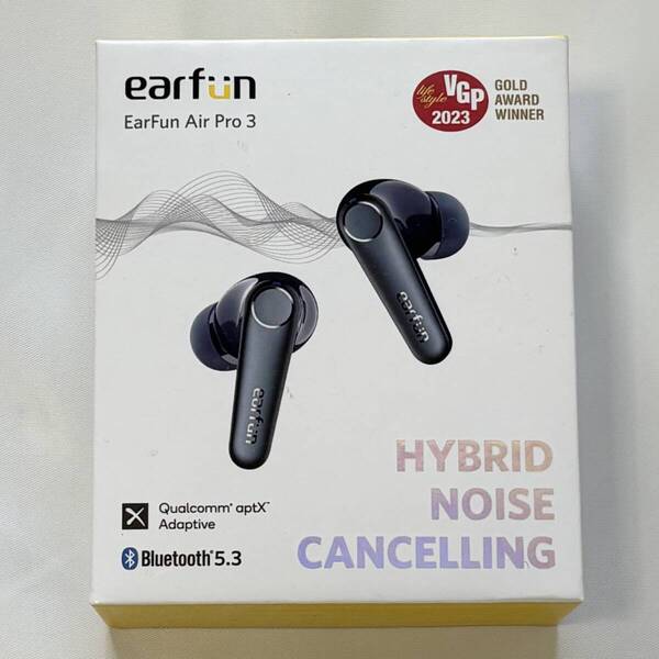 EarFun Air Pro 3 イヤーファン ワイヤレスイヤホン ネイビー Bluetooth 5.3 カナル型 外箱 説明書あり 充電ケース無し