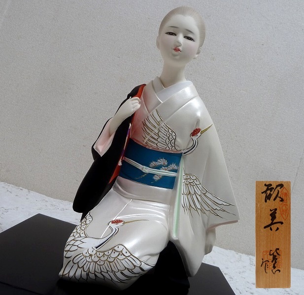 ⚠️ケース無し　昭和　博多人形　比呂志氏作　鶴　美人人形 博多人形 【鶴の舞】 日本女性の美を表現 : 博多人形本舗 - 通販