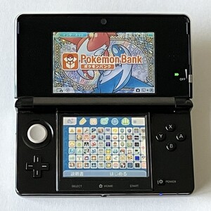 ニンテンドー3DS コスモブラック ポケモンバンク ポケムーバー 赤緑青ピカチュウ 金銀クリスタル インビジブルキングダム めがみめぐり ctr