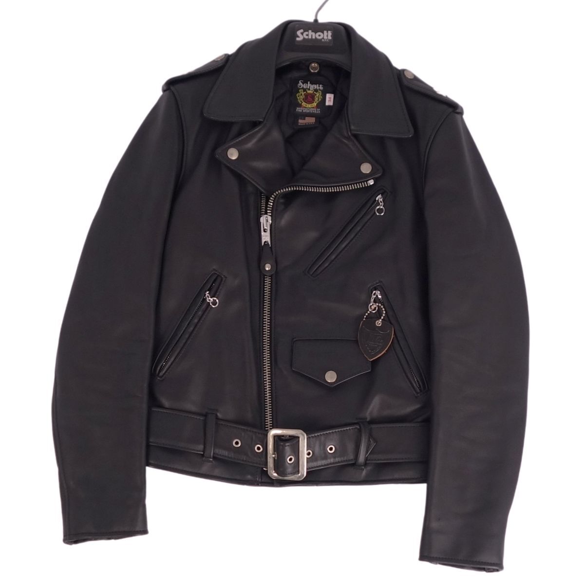 SCHOTT 613UST ワンスター　カスタム有り　牛革　34サイズ　黒 Schott N.Y.C ショットライダース ショット 613UST VINTAGE