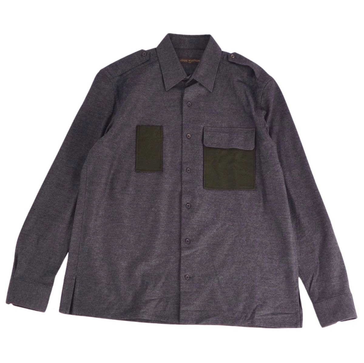 未使用級✨LOUIS VUITTON M-65型 長袖シャツ　LVロゴ　長袖　黒 楽天市場】ルイヴィトン（長さ（袖）長袖）（トップス｜メンズ