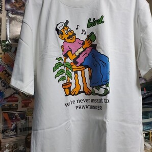 評価2100記念セール価格品│新品│ポップでゆるいお洒落な男女兼用デザイン│ユニークなアート│輸入Tシャツ│海外サイズM(JP-XL)│白