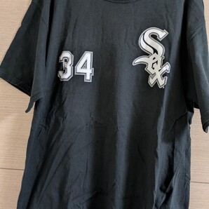 ホワイトソックス Garcia 背番号34 メジャーリーグ MLB Tシャツ ユニフォーム風 ブラック 古着 L