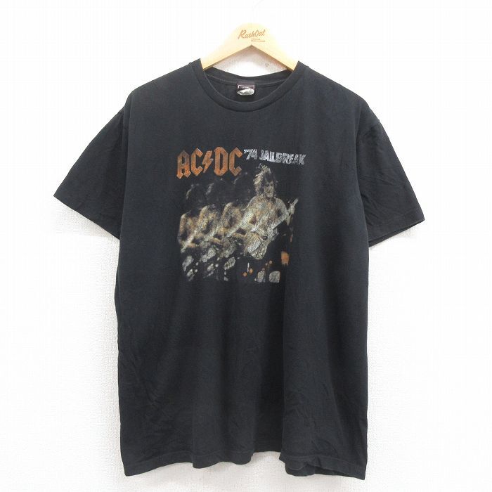 ACDC☆ロックＴ　新品未使用！ TultexタルテックスAC/DCバンドTシャツバンTロックブラック
