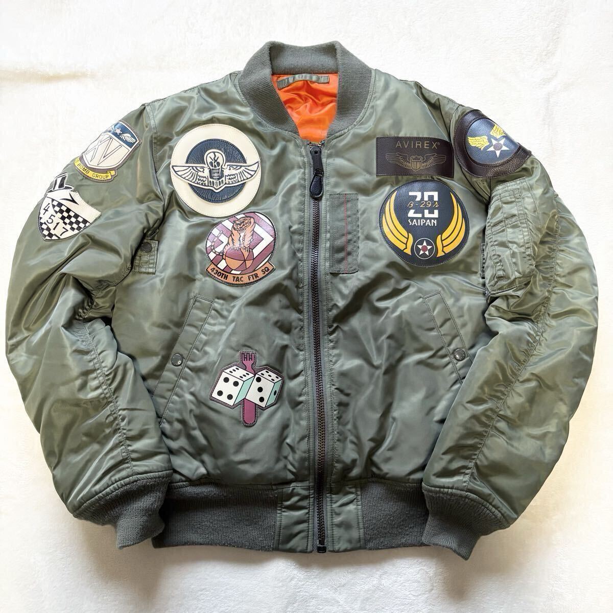 美品✨アヴィレックス USA製 MA-1 フライトジャケット Mサイズ カーキ 2025年最新】アビレックス MA-1 フライトジャケット | 人気の