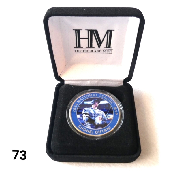大谷翔平 2024年 ナショナルリーグMVP記念 ゴールドコイン 満票で獲得 ケース付