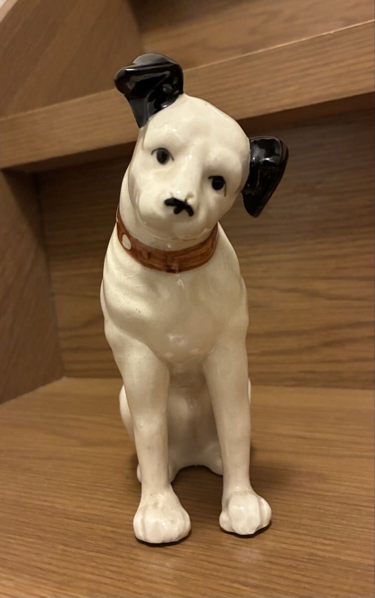 ★中古★ビクターVictor犬 ニッパー君高さ32cm陶器置物　3ー2198 ☆中古☆ビクターVictor犬 ニッパー君高さ32cm陶器置物 3ー2198