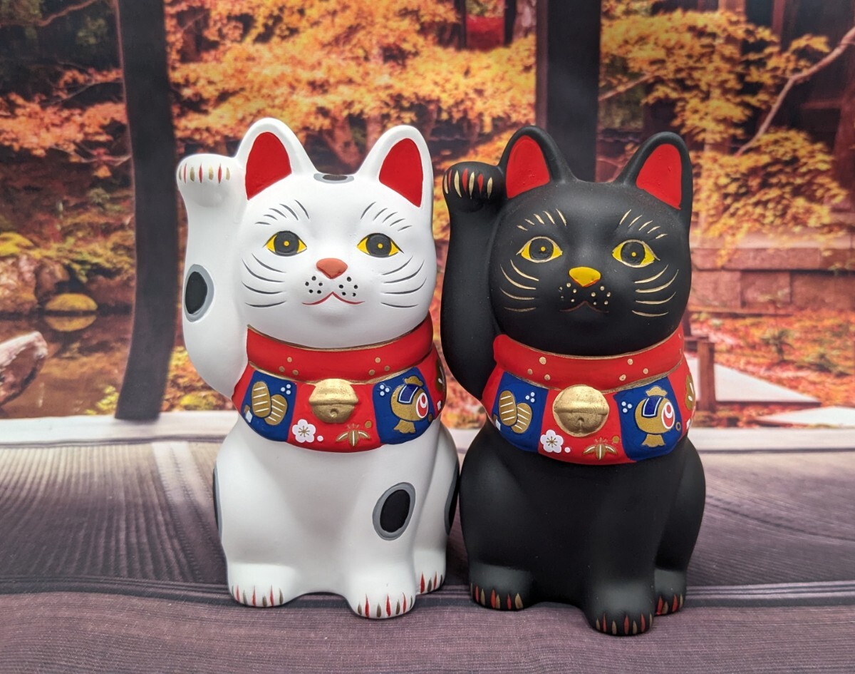 招き猫 2体セット 右手左手 招福赤青スカーフ猫 縁起物 手長猫 当時物 置物 2025年最新】Yahoo!オークション -招き猫(和風)の中古品・新品