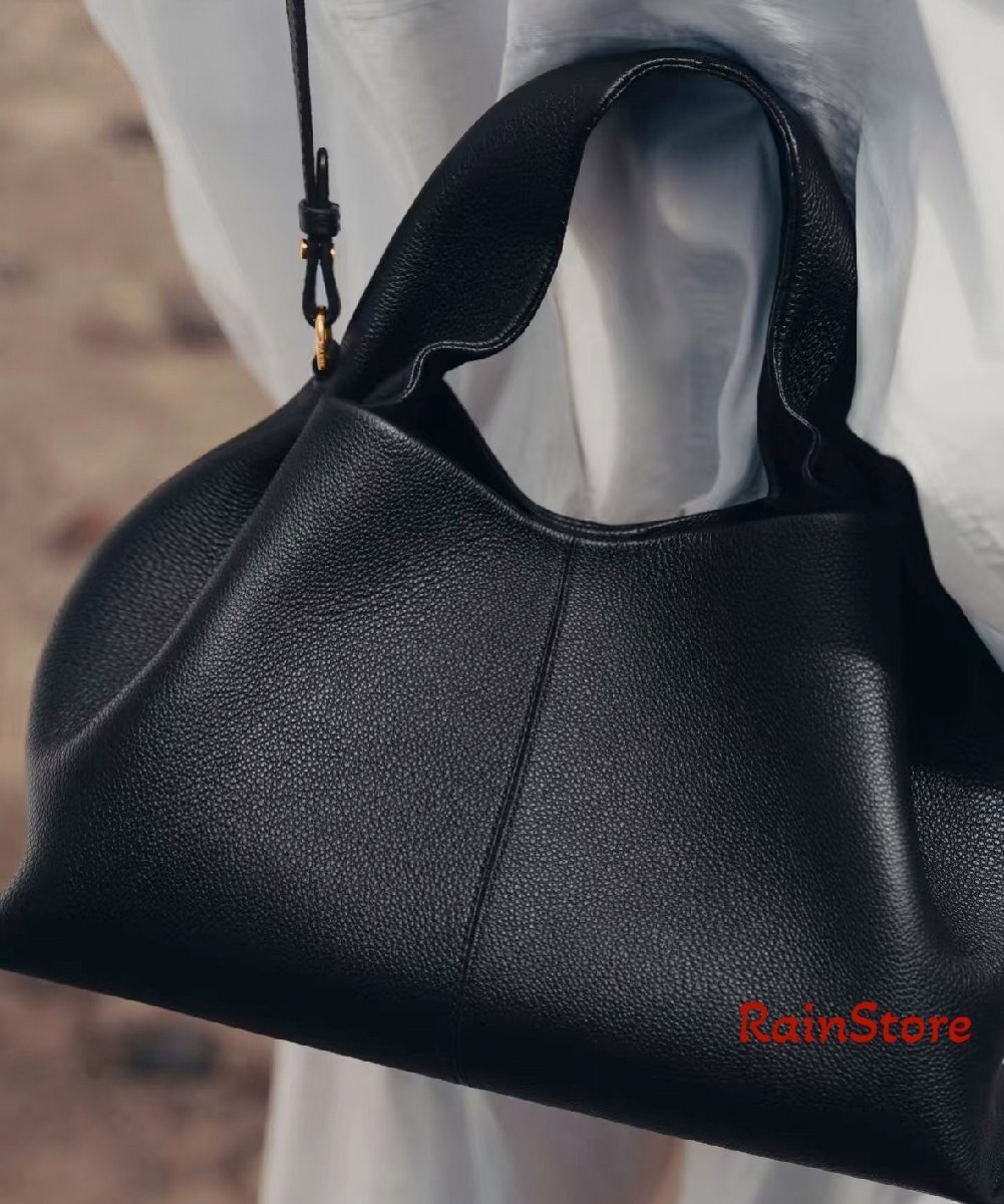 未使用　POLENE ポレーヌ ヌメロアン ブラック ショルダートップハンドル Polène | バッグ - Numéro Neuf - ブラック テクスチャード