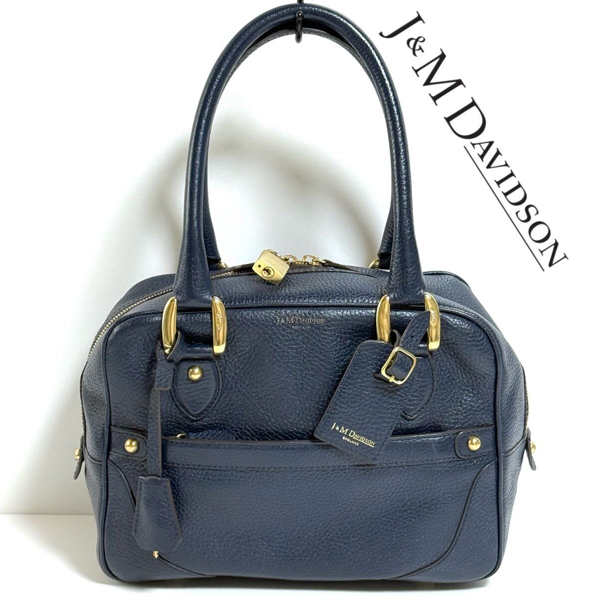 J&MDAVIDSON ハンドバッグ　ブラック 本革 ゴールド金具 J&M DAVIDSON - J&M デヴィッドソン J&M DAVIDSON クイバー