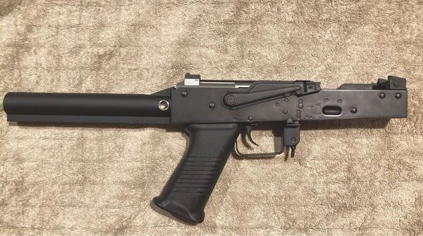LCT純正 AK74系電動ガン カスタムフレーム 後方配線ver.3メカボックス M4ストックチューブ SAWタイプグリップ