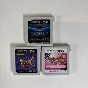 2502EL554 Nintendo 3DS ソフト 妖怪ウォッチ3 モンスターハンターダブルクロス 真・女神転生 DEEP STRANGE JOURNEY 動作未確認 現状品