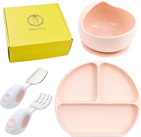 BabyGoo ベビー食器セット ひっくり返らない 赤ちゃん 離乳食 吸盤 す