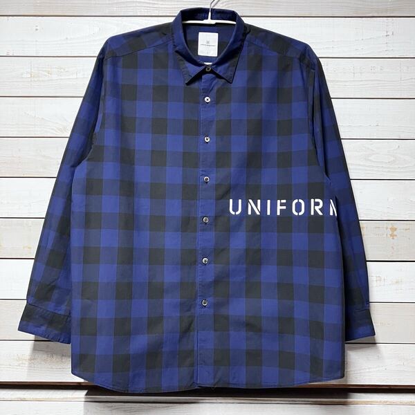 SIZE 2 UNIFORM EXPERIMENT UE BLOCK CHECK SHIRT ユニフォームエクスペリメント ブロック チェック シャツ