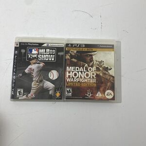 読込確認済み PlayStation3 PS3 MLB09THESHOW メダルオブオナー ウォーファイター ソフト 2点まとめて 【送料無料】AAA0001S6978/0820