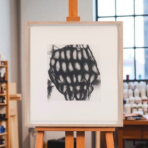 真作 辰野登恵子 1994年銅版画「May-31-94」画寸26×27.5cm 長野県出身 多摩美術大学教授 規則的なパターンや有機的な形象の抽象表現 11336