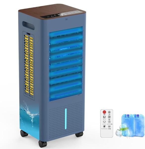 冷風機 強力 扇風機 冷風扇急速冷却 工事不要 イオン発生 8L大容量タンク 3方向で吸水し 強力送風 スポットクーラー 3つモード&3段階風量
