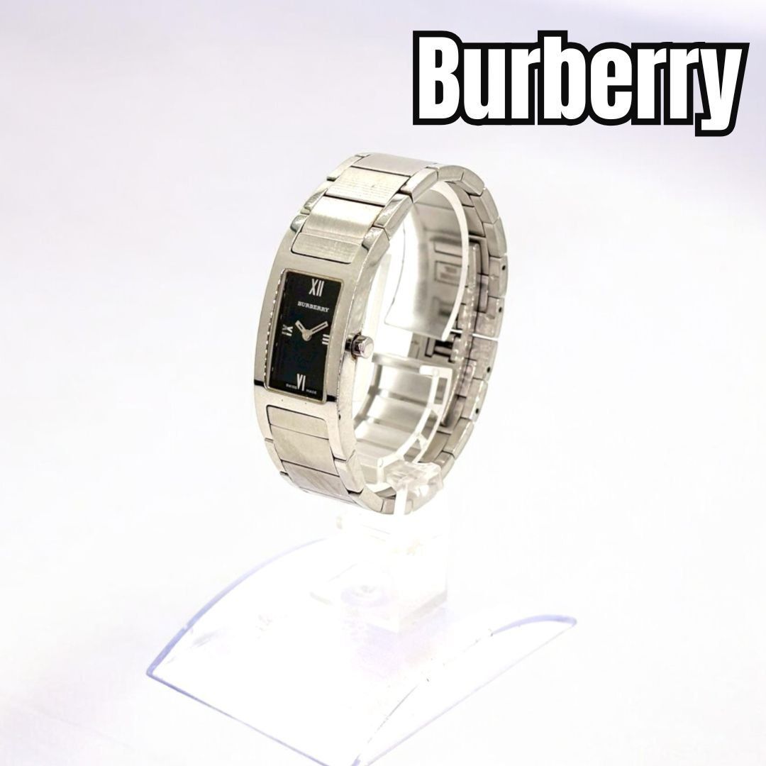 BURBERRY スモセコ スクエア型 メンズ 腕時計 シルバー文字盤 スイス製 BURBERRY スモセコ スクエア型 メンズ 腕時計 シルバー文字盤