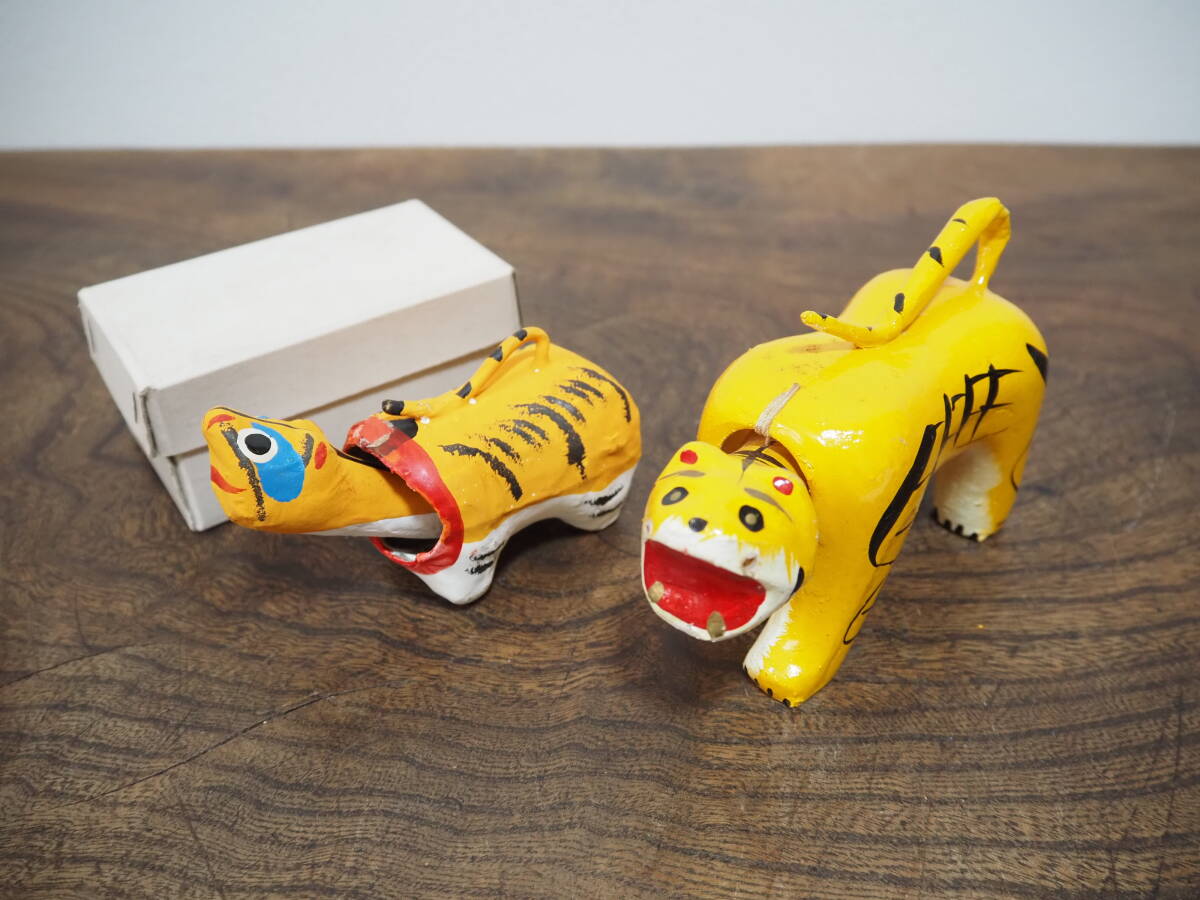 専用　物売りさん　首振り人形 中国土産◇ミニチュア首振り人形2体セット【土人形/粘土】民芸品