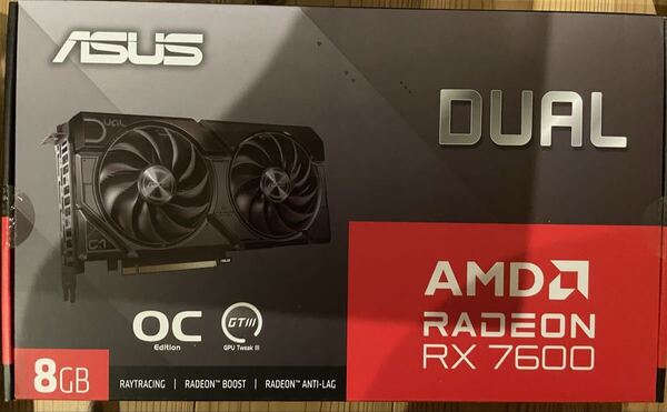 新品未開封◆ASUS Radeon RX7600 EVO OC Edition 8GB DUAL-RX7600-O8G-EVO