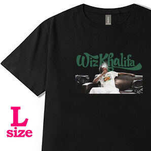 フォトプリント ウィズカリファ Tシャツ Wiz Khalifa キレイめ カジュアル 半袖 カジュアル 6.0oz コットン100% L