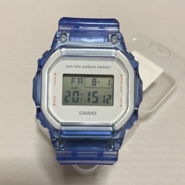 送料無料 DW-5600WS G-SHOCK CASIO ブルー スケルトン ベルベゼ交換品 透明 スピード クリア カスタム パーツ 青