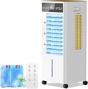【2025年新登場&12L大容量&3段階風量切替】冷風扇風機 強力冷風 首振り 左右自動60°・上下手動120°風向調節可 3段階風量切替 ホワイト
