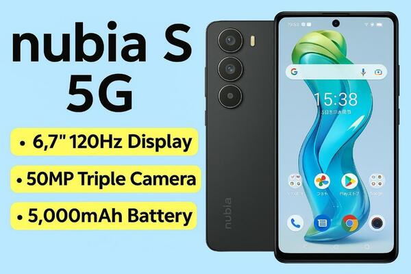 美品 nubia S 5G A403ZT ブラック 5G おサイフ対応