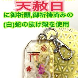 キーホルダー 12干支 メモリーオイル 高額当選 金運上昇 恋愛成就 鳥居 巳 鳥居 白蛇の抜け殻 白蛇のお守り【天赦日ご祈祷済み】18