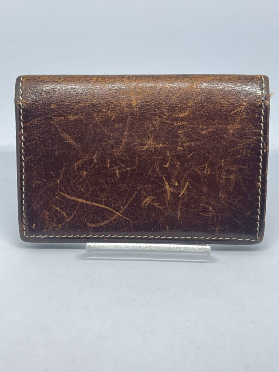 COACH 名刺入れ　カード入れ　カードケース　ブラウン　レザー　二つ折り　メン