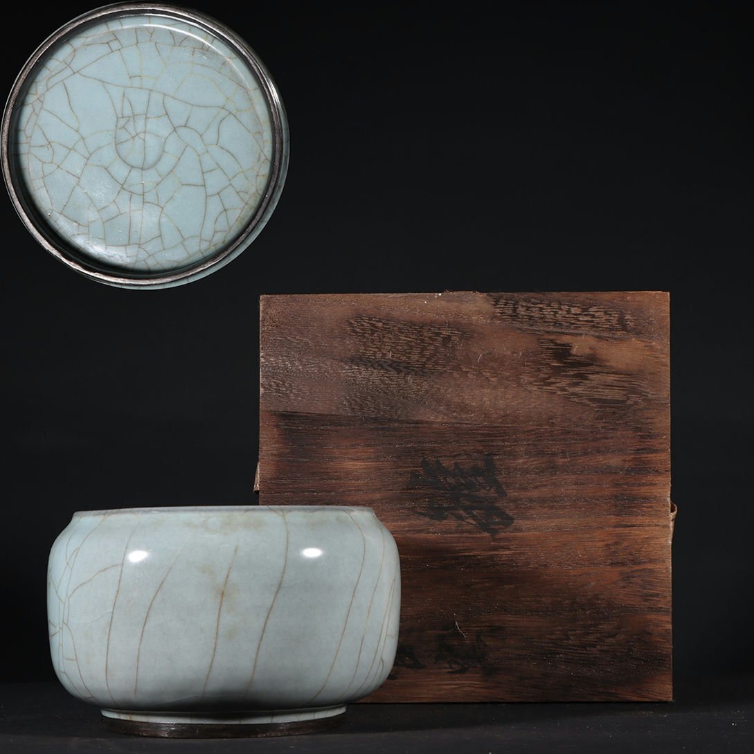 V. журавль перо VA9290 Song времена . обжиг в печи синий ..* старый керамика * редкий товар старый магазин * старый . предмет * времена предмет 