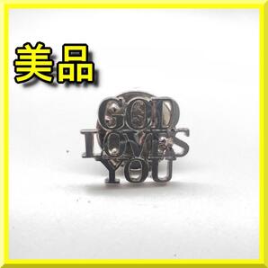 ティファニー GOD LOVES YOU ピン バッチ 美品 Tiffany 1970年 ビンテージ シルバー ゴッド・ラブズ・ユー ビンテージ yf956