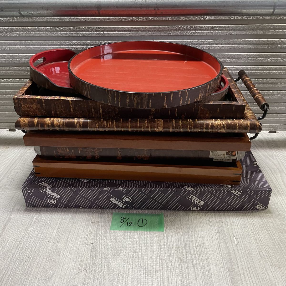 【新品、未使用品】樺細工のお盆 角館・樺細工 藤木伝四郎商店 素箱・十二角盆 キッチン用品 | G