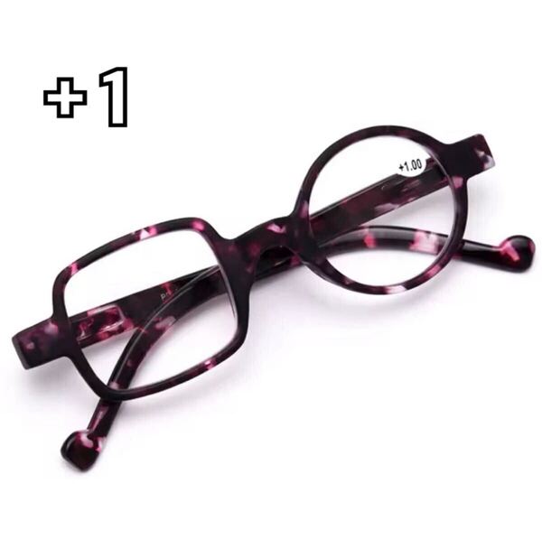 +1 老眼鏡 おしゃれ レトロ 丸形 四角形シニアグラス リーディンググラス ブルーライトカット メガネ