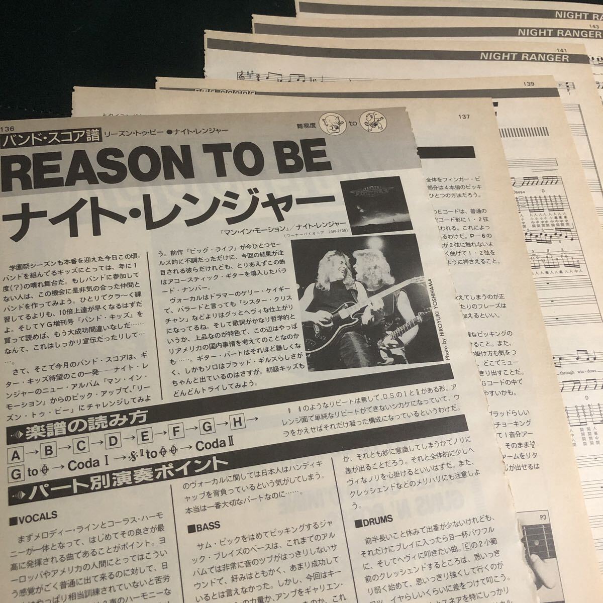 ★楽譜/ジェフワトソン/ローンレンジャー/タブ譜/バンドスコア/ナイトレンジャー ☆楽譜/ジェフワトソン/ローンレンジャー/タブ譜/バンドスコア