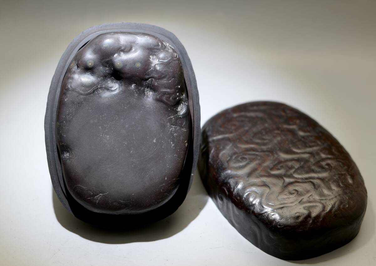 中国端渓 楽天市場】【梅花坑】硯 端渓硯 5吋 石眼 石紋 中国硯 書道用品