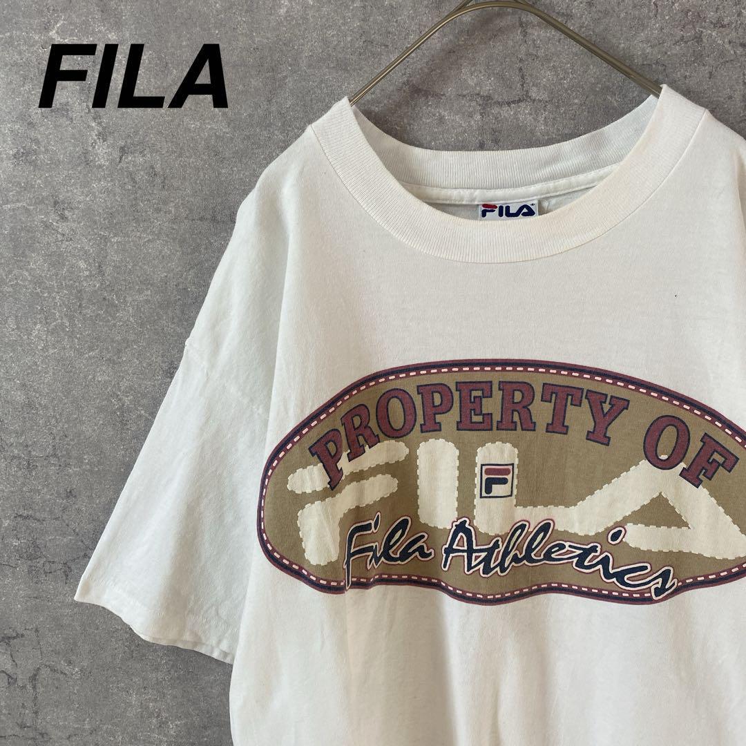 ★【希少】90s USA製 FILA ロンT バックプリント 霜降りホワイト L 2025年最新】Yahoo!オークション -fila tシャツ 90sの中古品