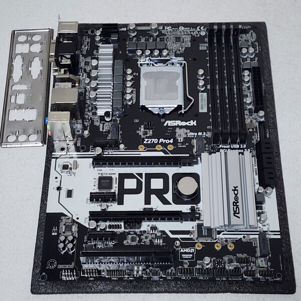 ASRock Z270 Pro4 IOパネル付属 LGA1151 ATXマザーボード 第6・7世代CPU対応 最新Bios 動作確認済 PCパーツ