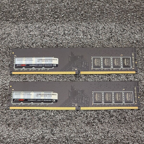 PANRAM DDR4-2666MHz 16GB (8GB×2枚キット) W4U2666PS-8GC19 動作確認済み デスクトップ用 PCメモリ