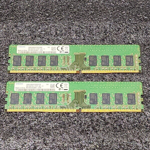 SAMSUNG DDR4-2133MHz 16GB (8GB×2枚キット) M378A1K43BB1-CPB 動作確認済み デスクトップ用 PCメモリ
