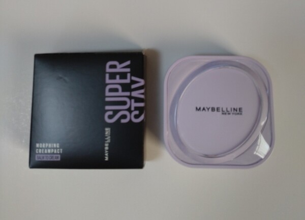 2回使用「MAYBELLINE/メイベリン」SPステイ クリームパクト ファンデーション N10 ハイカバー