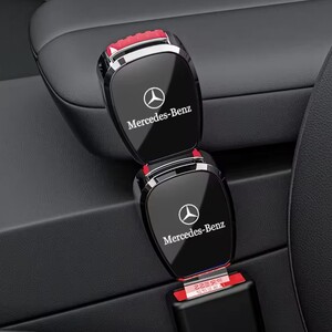 2個セット Mercedes-Benz メルセデスベンツ シートベルト エクステンダー バックル ワンプッシュ ボタン ブラック 黒 AMG PETRONAS hf