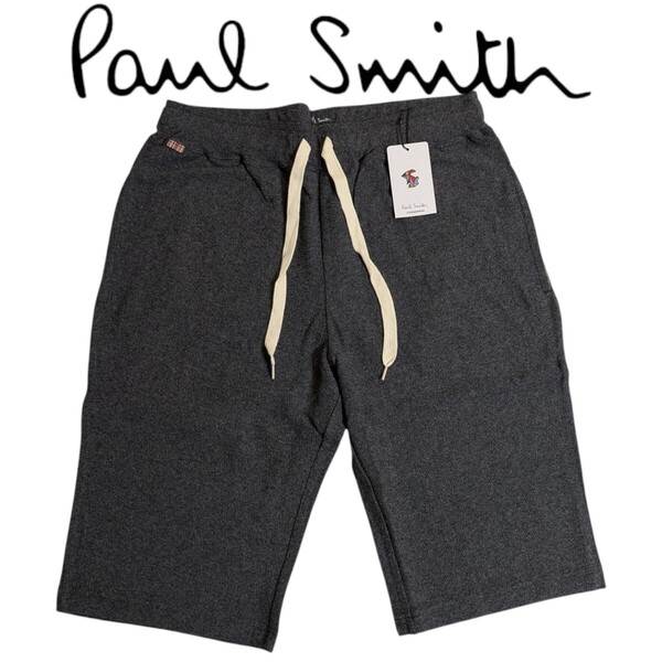 新品 ポールスミス Paul Smith ショートパンツ M ハーフパンツ マルチストライプ ラウンジウェア パイル地 ブラック メンズ 夏