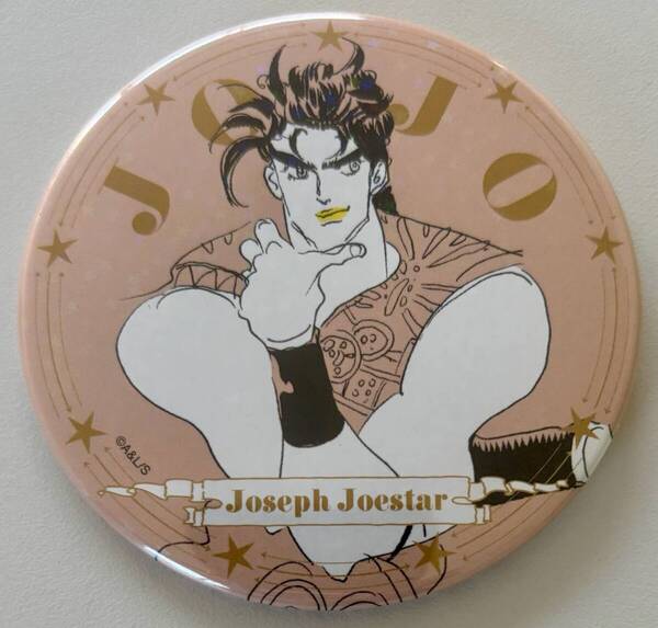 ジョセフ☆75mmホログラム缶バッジコレクション Ver.Sketch☆戦闘潮流☆原作『THE★JOJO WORLD』荒木飛呂彦ジョジョワールドdqv