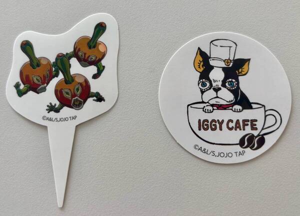 キラキラステッカー(トニオの特製プリン特典)☆IGGY CAFE イギーカフェ☆『THE★JOJO WORLD』荒木飛呂彦ジョジョワールドdqv