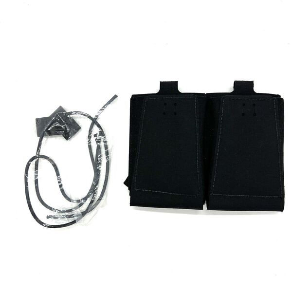 送料無料 実物未使用 GBRS Group Double Rifle Magazine Pouch M4 AK バンジーリテンション ダブルライフルマガジンポーチ ブラック