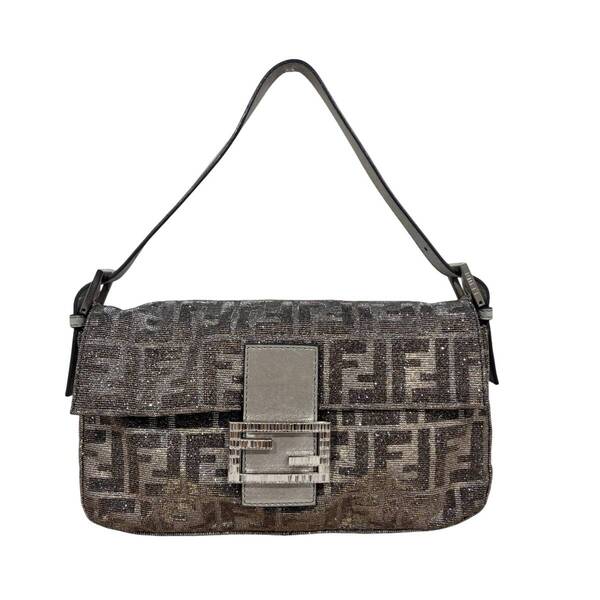 FENDI フェンディ ラインストーン ズッカ バケット バッグ ラメ HB05319